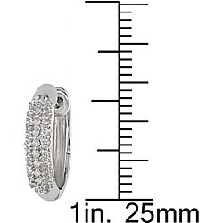 14k Gold 1/10ct TDW Diamond Hoop-style Earrings (HI, I1-I2)