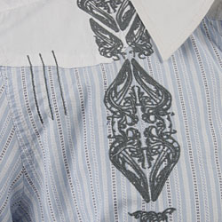 X-Ray Men's Embroidered Stripe Shirt