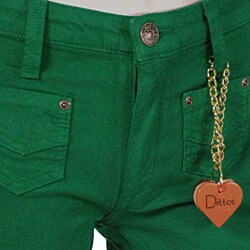 Dittos Women's Green Denim Shorts