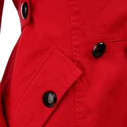 Coffee Shop Women's Stand Collar Trench Coat
