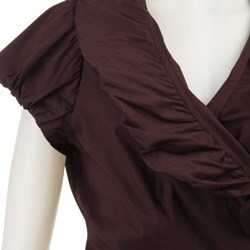 Necessary Objects Plus Size Junior's Ruffled Wrap Dress