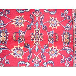 Persian Kashan Red/ Navy Runner (2'6 x 6'8) 