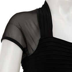 Onyx Nites Women's Pintuck Illusion Top Dress