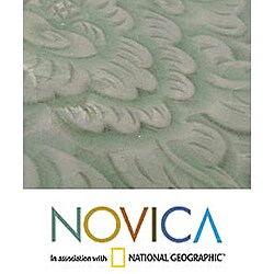 Celadon Ceramic 'Divine Forest' Box (Thailand)