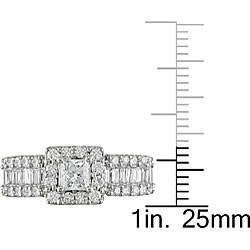 14k Gold 1-3/8ct TDW Diamond Engagement Ring