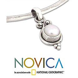 Silver Pearl 'Honesty' Choker/ Earring Set (India)