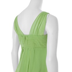 Sangria Women's Green Ruched Bodice Dress