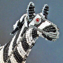 Bead and Wire Zebra Sculpture (South Africa)