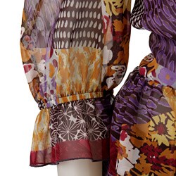 FINAL SALE Alisa M Women's Plus Size Patchwork Design Top