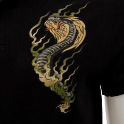 Ed Hardy Men's 'Snake' Black Polo Shirt