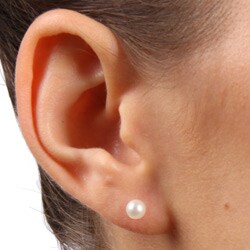 14k Yellow Gold Cultured Pearl Earrings (4-4.5 mm)