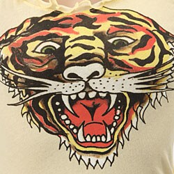Ed Hardy Women's Intimates Yellow/ Tiger Tank Top