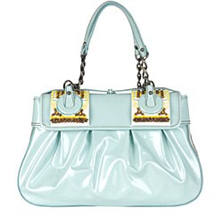 Fendi 'B' Turquoise Vernice Chain Link Bag