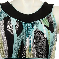 R&M Richards Women's Sleeveless Printed Jersey Dress 