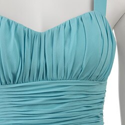 Tahari ASL Women's Ruched-waist Ombre Chiffon Dress