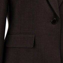 Anne Klein Women's 1-button Onyx/ Slate Pant Suit