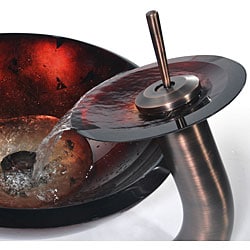 Kraus 19mm Galaxy Fire Red Sink/ Waterfall Faucet Orb
