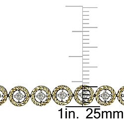 10k Gold/ Sterling Silver 1ct TDW Diamond Bracelet (J-K, I3)