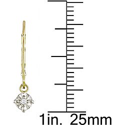 10k Two-tone Gold Diamond Earrings
