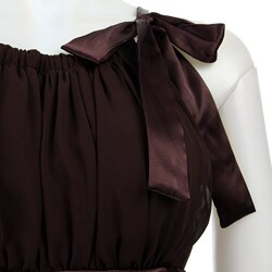 Connected Apparel Women's Chiffon Halter Dress