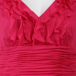 Tahari ASL Women's Pink Chiffon Sundress