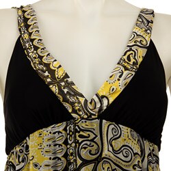 La Belle Junior's Yellow/ Black Handkerchief Dress