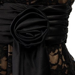 R&M Richards Women's Black/ Gold Lace Dress