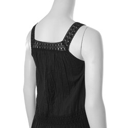 Abby Z Women's Plus Size Crochet Trim Maxi Dress