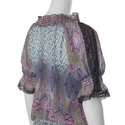 Belle du Jour Junior's Lace Trim Pattern Tunic