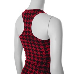 L.A. Movers Junior's Red/ Black Ribbed Tank Top