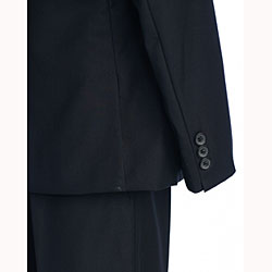 BJK Collection Boy's Solid Navy Blue Suit