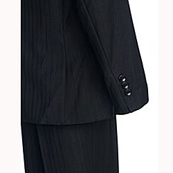 BJK Collection Boy's Patterned Black Suit