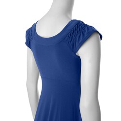 Sangria Women's High-waist Smocked-sleeve Dress