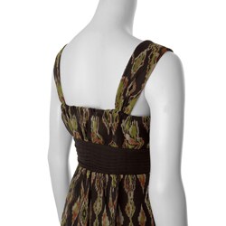 Sangria Women's Shirred Georgette Dress