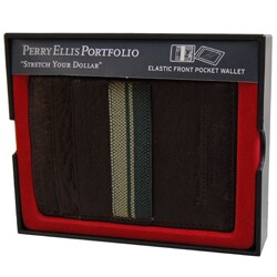Perry Ellis Men's Leather Front Pocket Wallet