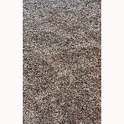 Hand-woven Alexa My Soft Brown Shag Rug (5' x 7'9)