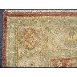 Indo Mahal Vegetable-dyed Rust/ Beige Rug (8'2 x 9'9)