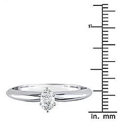 14k White Gold 1/2ct TDW Oval Diamond Solitaire Ring (I-J, I1)