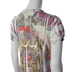 California Bloom Women's V-neck Sublimation Print Top