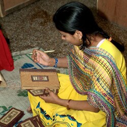Blue Silk Handmade Paper Journal (India)