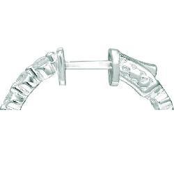 14k Gold 1 1/2ct TDW Diamond Hoop Earrings (H-I, I1)