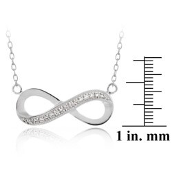 Icz Stonez Sterling Silver Clear Cubic Zirconia Infinity Necklace