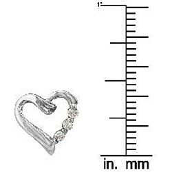 10k Gold 1/6ct TDW Diamond Heart Earrings