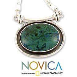 Chrysocolla 'Mystical Medallion' Choker (Peru)