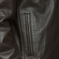 Izod Men's New Zealand Lamb Leather Bomber Jacket