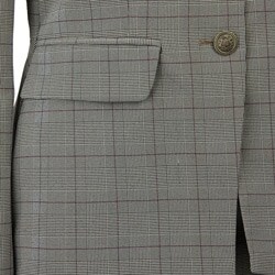 Emily Two-piece Four-button Notch Collar Plaid Pant Suit