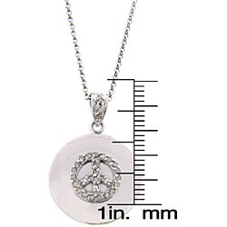 Sterling Silver 1/4ct TDW Diamond Peace Necklace (J-K, I3)