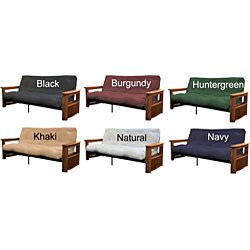 Columbus Walnut Full-size Futon Frame/ Premier Mattress Set