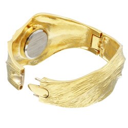 Pedre Women's Goldtone Florentine Bangle Watch