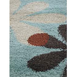 Salsa Flower Power Light Turquoise Rug (3'3 x 5'3)